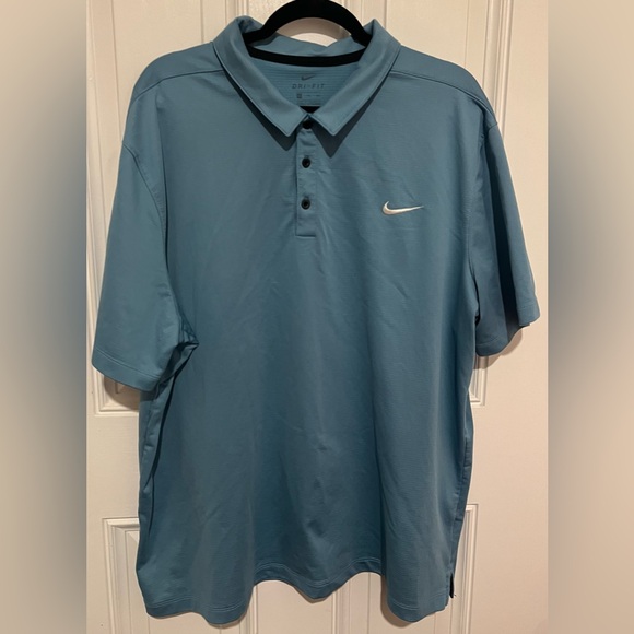 Nike Golf Men's Dri-Fit Light Blue Polo Style Shirt Size XXL Active Sport Wear - Picture 2 of 11